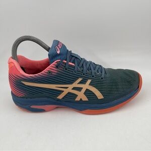 ASICS Women’s Solution Speed FF Dark Teal Coral Running Shoes 1042A002 - Size 7